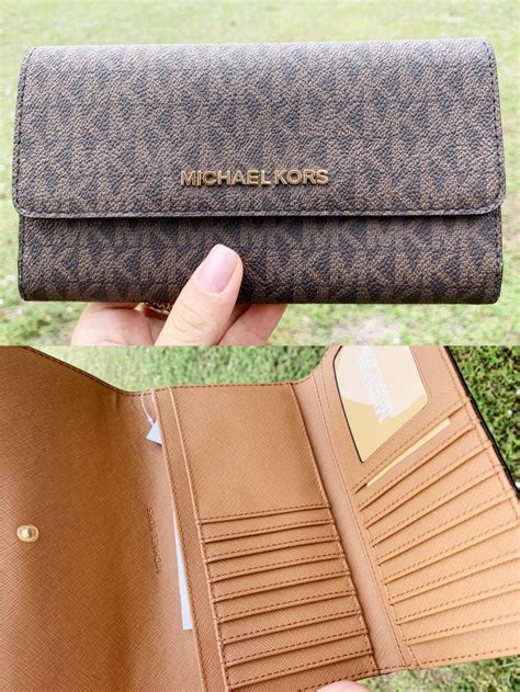 michael kors jet set wallet acorn